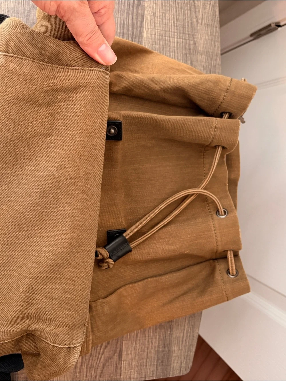Everlane The Snap Casual Daypack Laptop Office Bag Backpack Khaki Canvas Twill